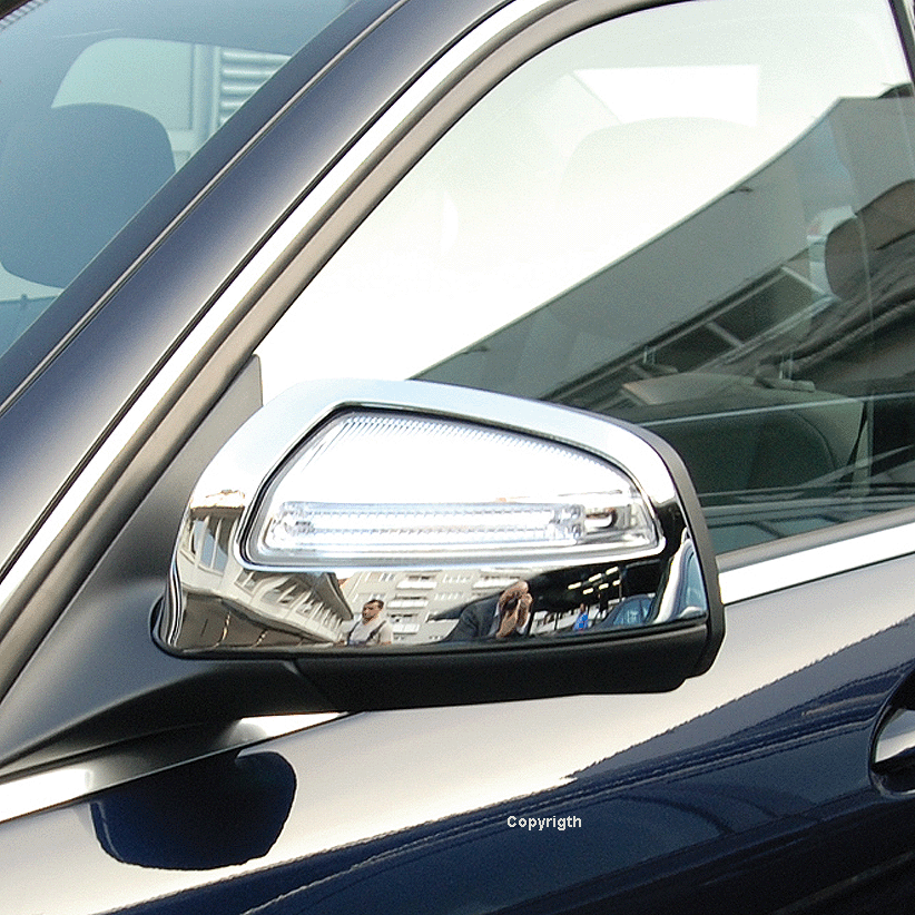 Chrom Spiegelkappen für Mercedes-Benz C-Klasse bis Baujahr 07/2008, Satz 2  Stück