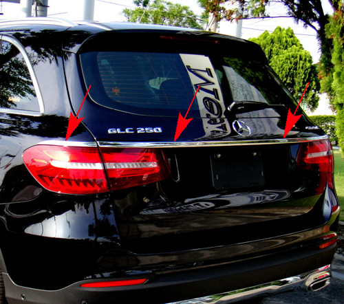 Schätz ® Chrom Heckzierleisten 3 Teile für Mercedes GLC X253 SUV ab 06/2015