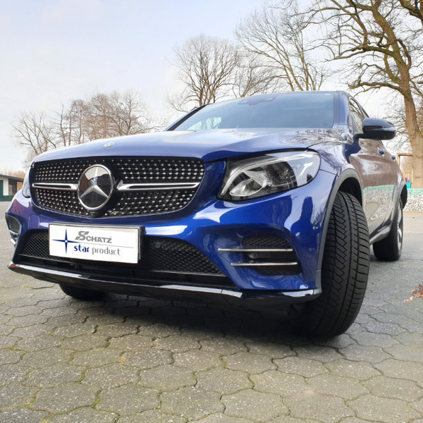 Schätz ® Chrom Finnen Stoßstange Mercedes GLC X253 SUV mit AMG-Line + C253 Coupe bis 2019(passt nicht bei Mopf)