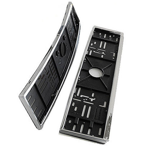 Chrom Kennzeichenhalter gerade 520mm x 120mm für Österreich und Slowenien (1 Stück)
