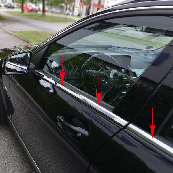 Schätz ® Edelstahl Fensterleisten für Mercedes C-Klasse Limousine W204 03/200706/2015